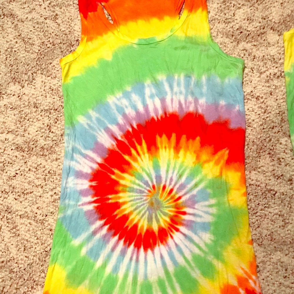 Tie dyed tank dress
